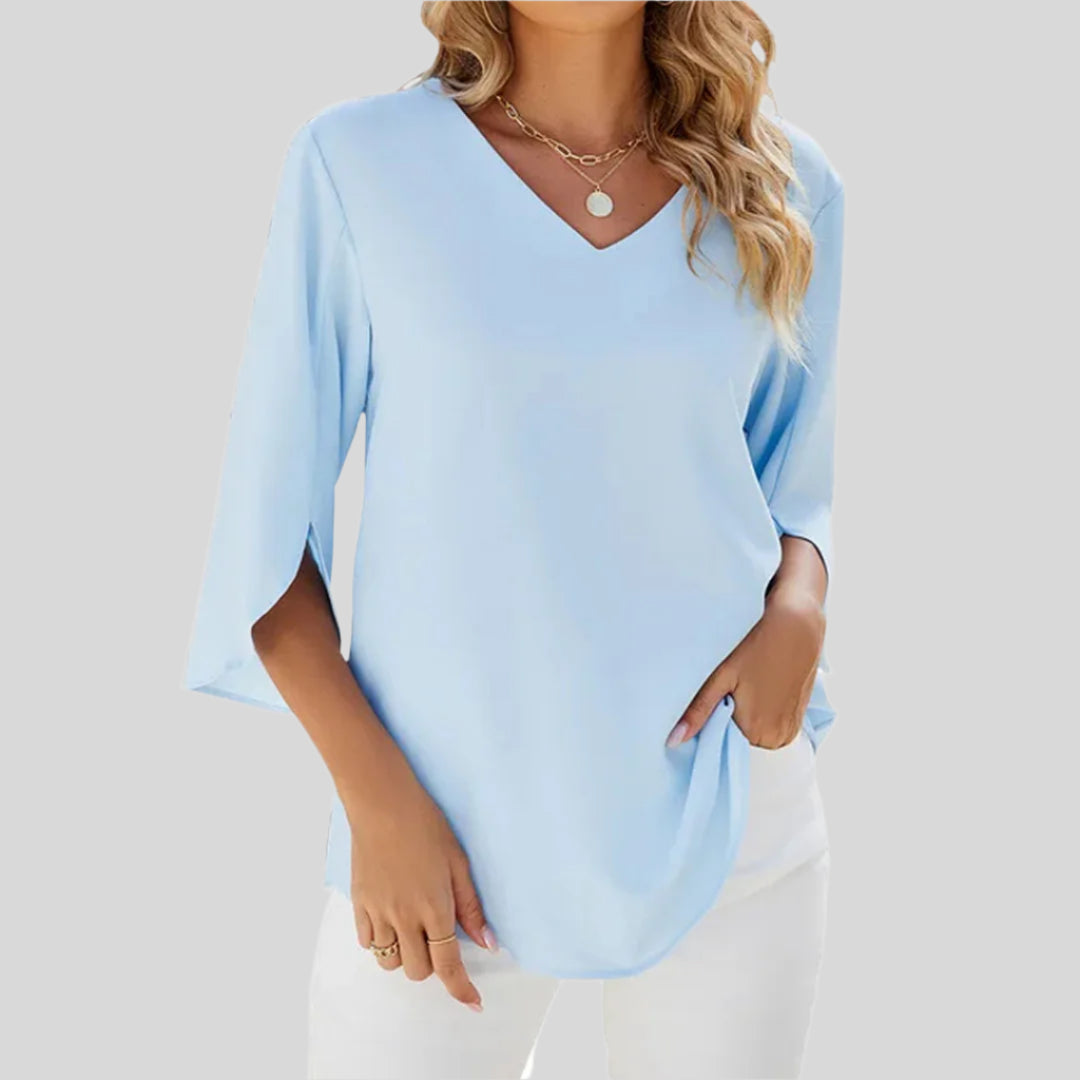 Elegante Bluse | V-Ausschnitt