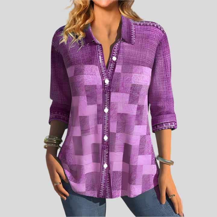 Elegante Bluse mit Knopfdetail | Lässiger Stil