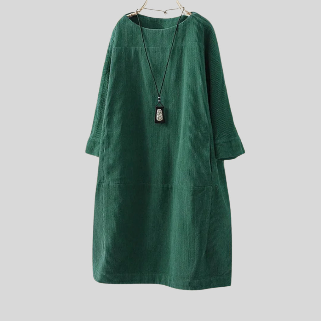 Tilly | Damen Elegant Langarm Kleid | Midi