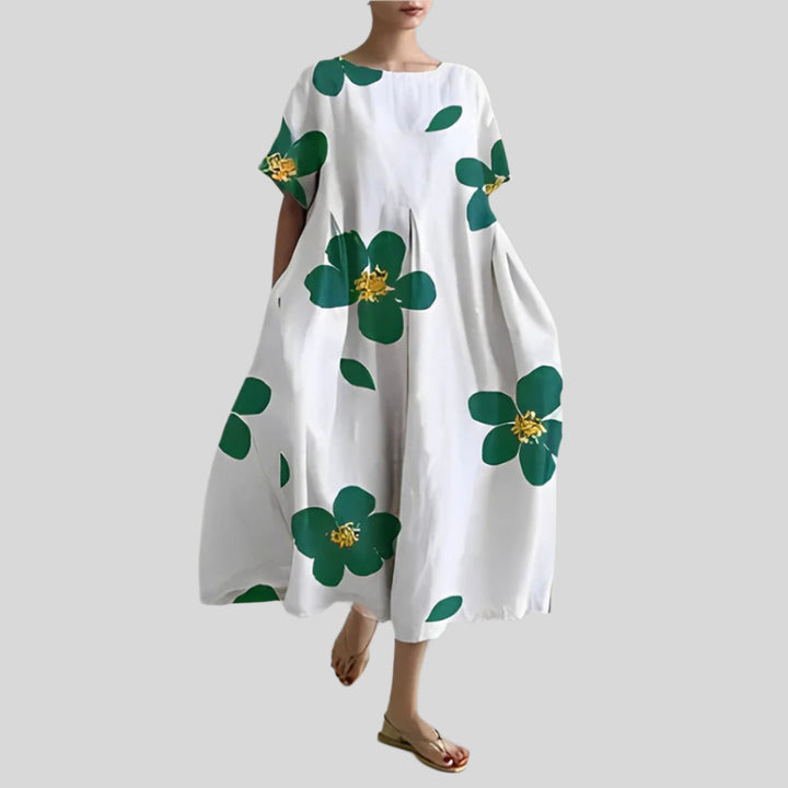 Locker Bedrucktes Kleid | Midi