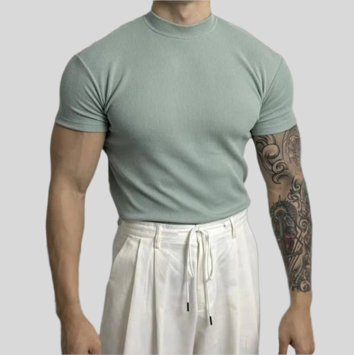 Leopold | Herren Stilvoll Muscle Fit T-Shirt | Leichtgewicht