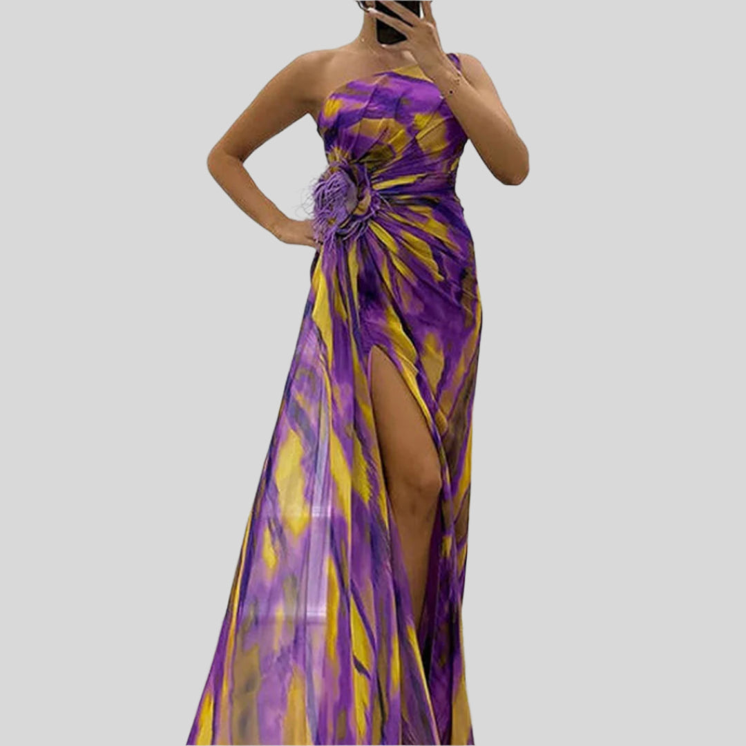 Asymmetrisches One-Shoulder-Maxikleid | Sommer
