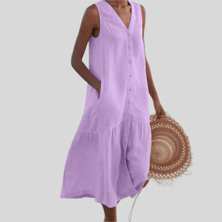 Elegantes Ärmelloses Kleid | Midi