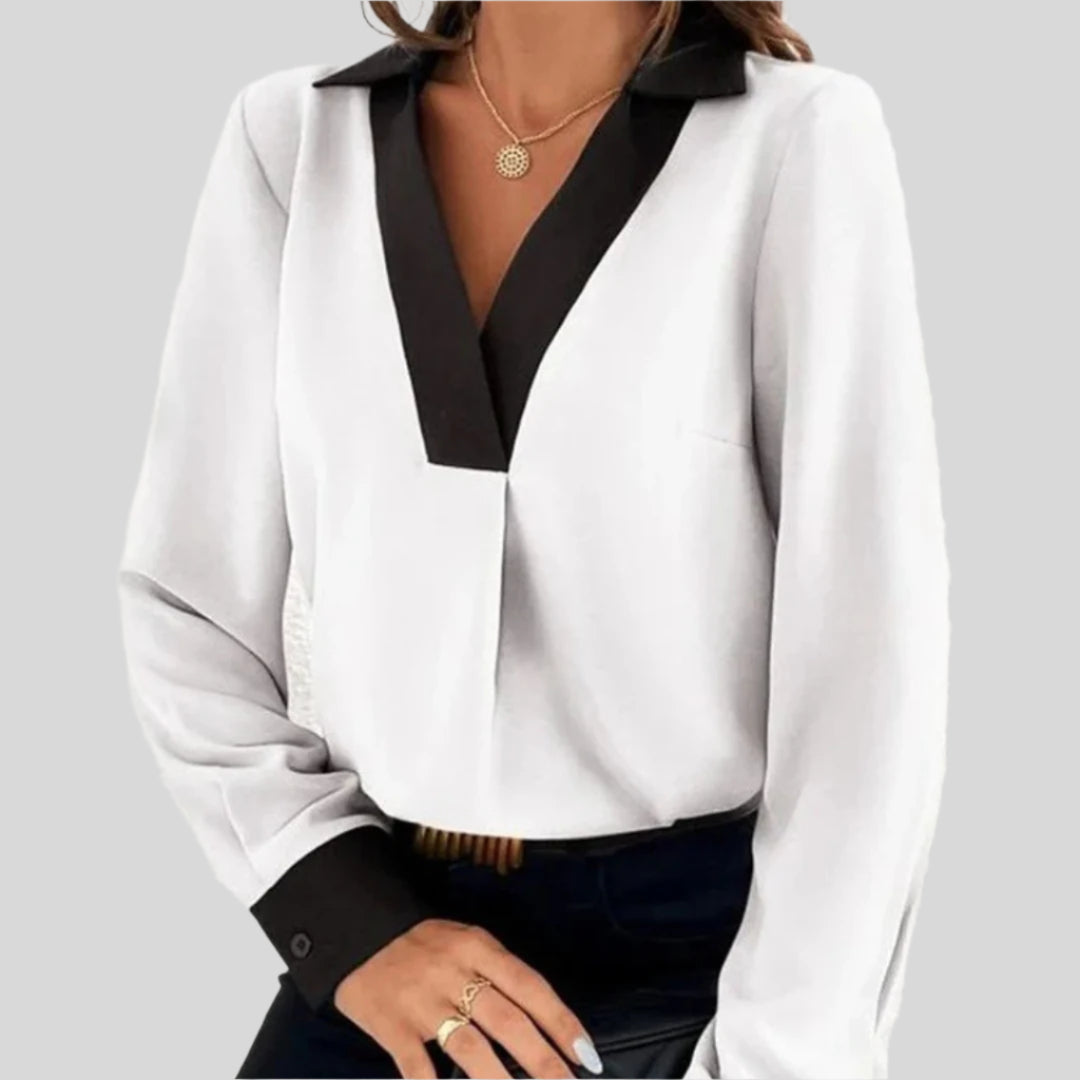 Elegante Bluse | V-Ausschnitt