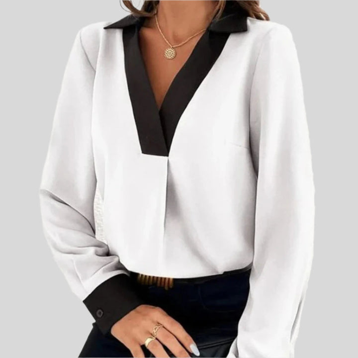 Elegante Bluse | V-Ausschnitt