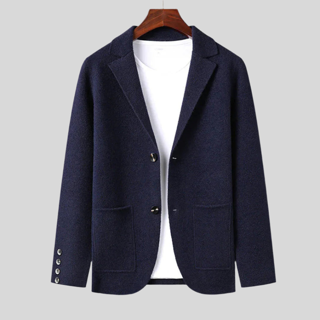 Sigmund | Herren Klassische Blazer-Strickjacke | Elegant