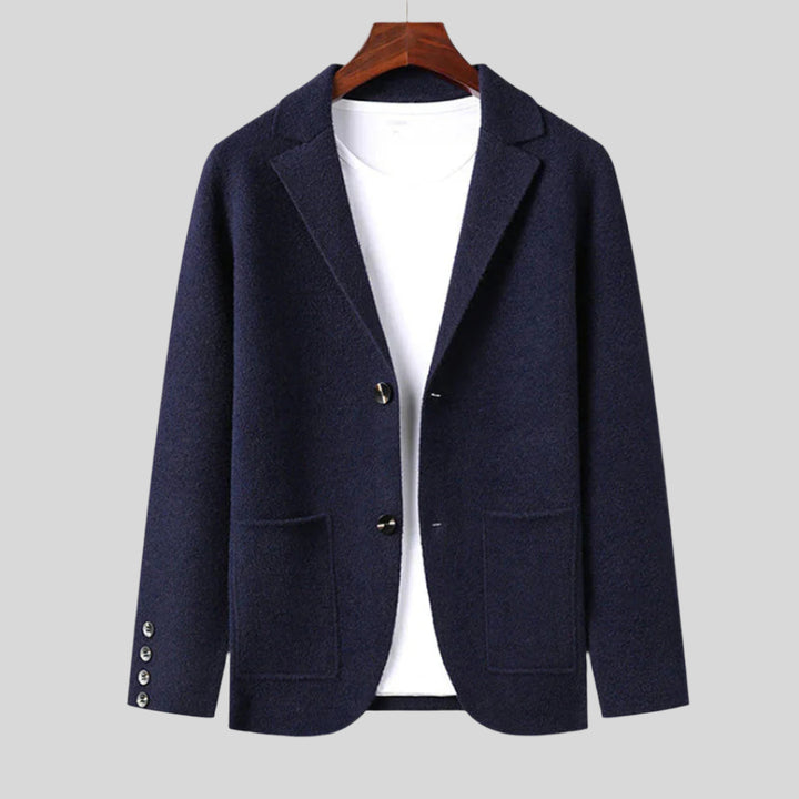 Sigmund | Herren Klassische Blazer-Strickjacke | Elegant