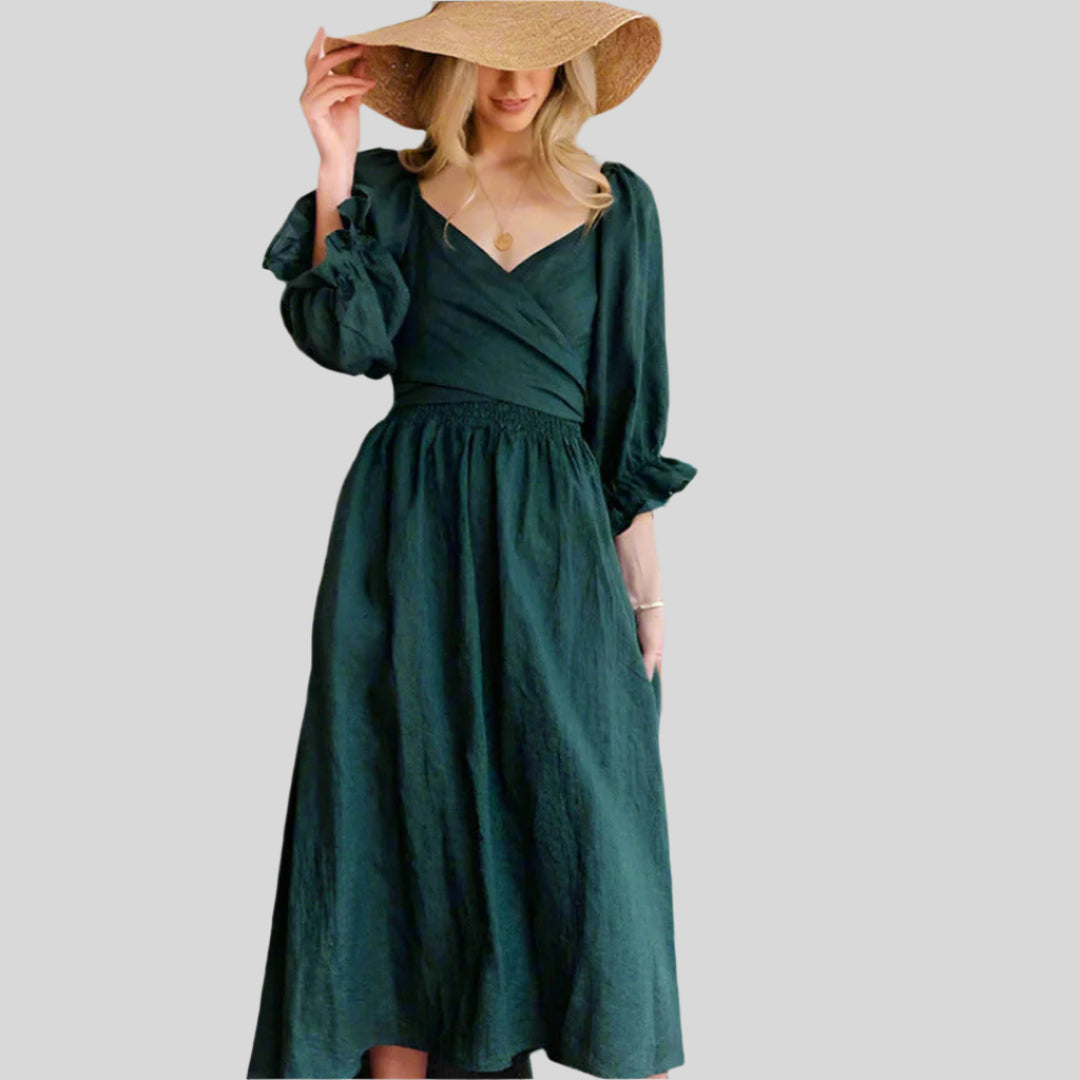 Naomi | Damen Elegant Sommerkleid | Midi
