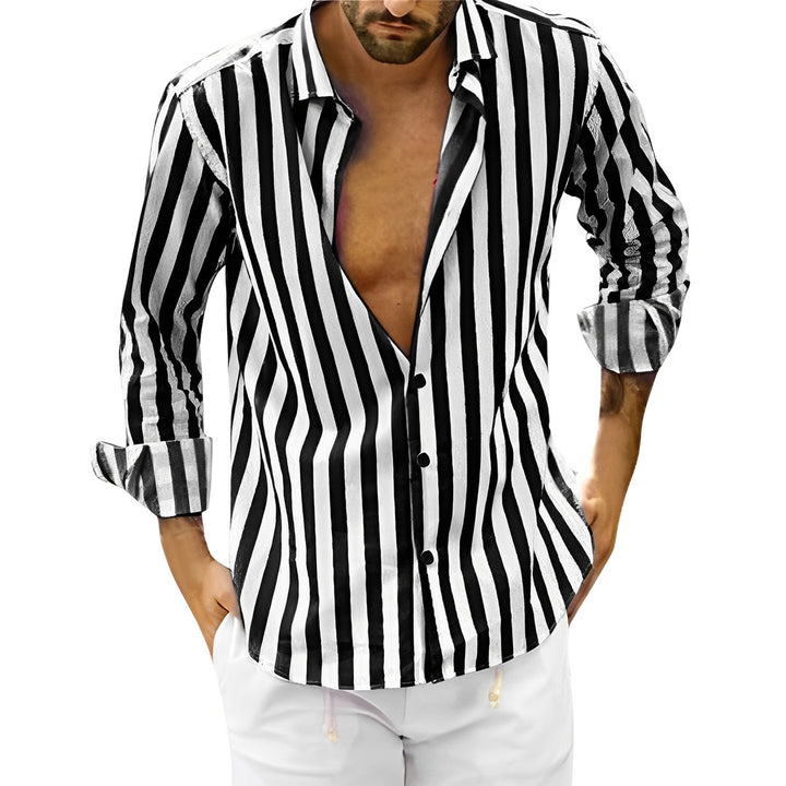 Arkadi | Herren Gestreiftes Sommerhemd | Langarm