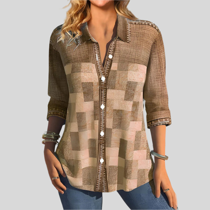 Elegante Bluse mit Knopfdetail | Lässiger Stil
