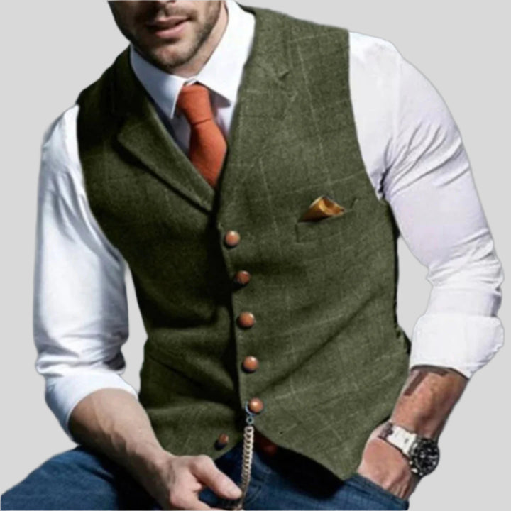 Alvin | Herren Stilvoll Vintage Weste | Trendig
