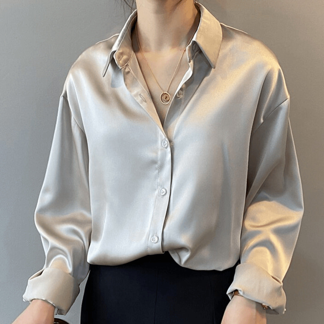 Elegante Bluse mit Knopfleiste | Langarm