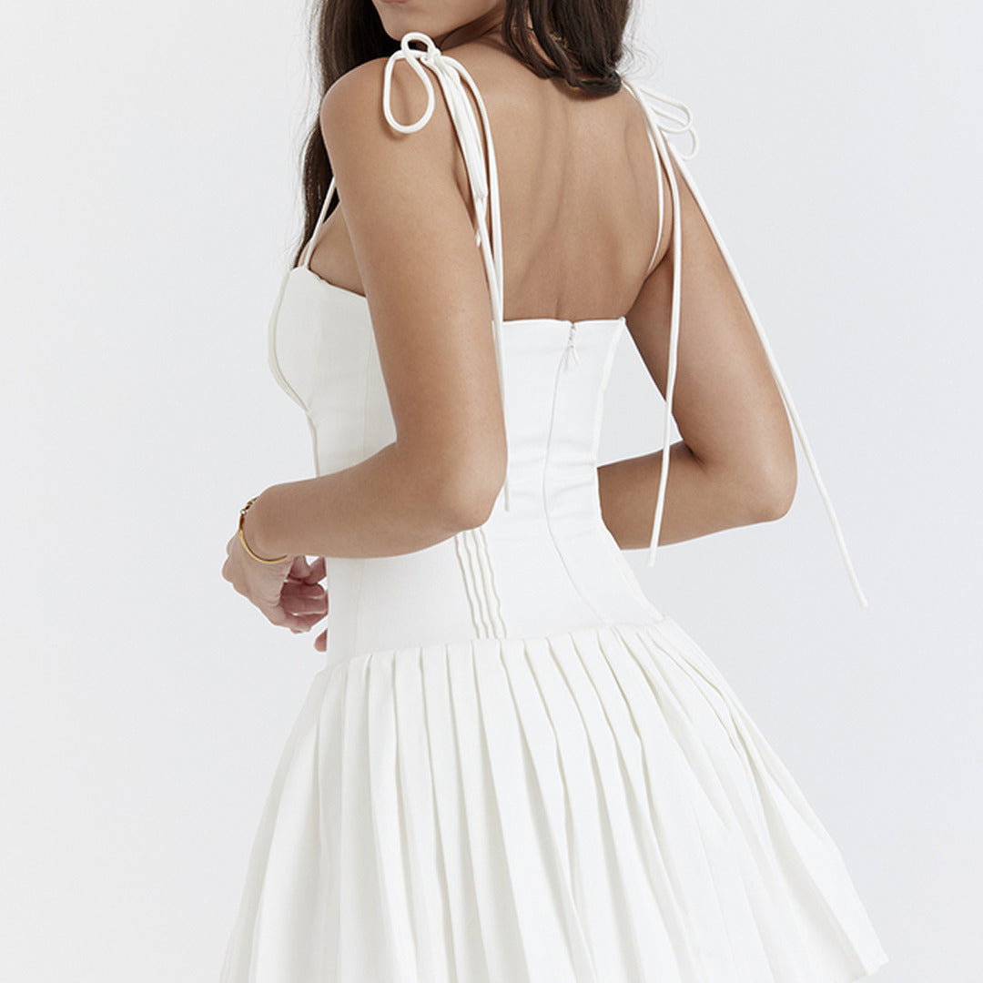 Plissiertes Korsettkleid | Mini