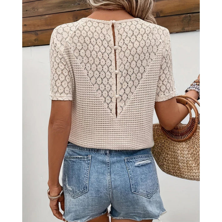 Franzi | Damen Elegante Bluse | Kurzarm