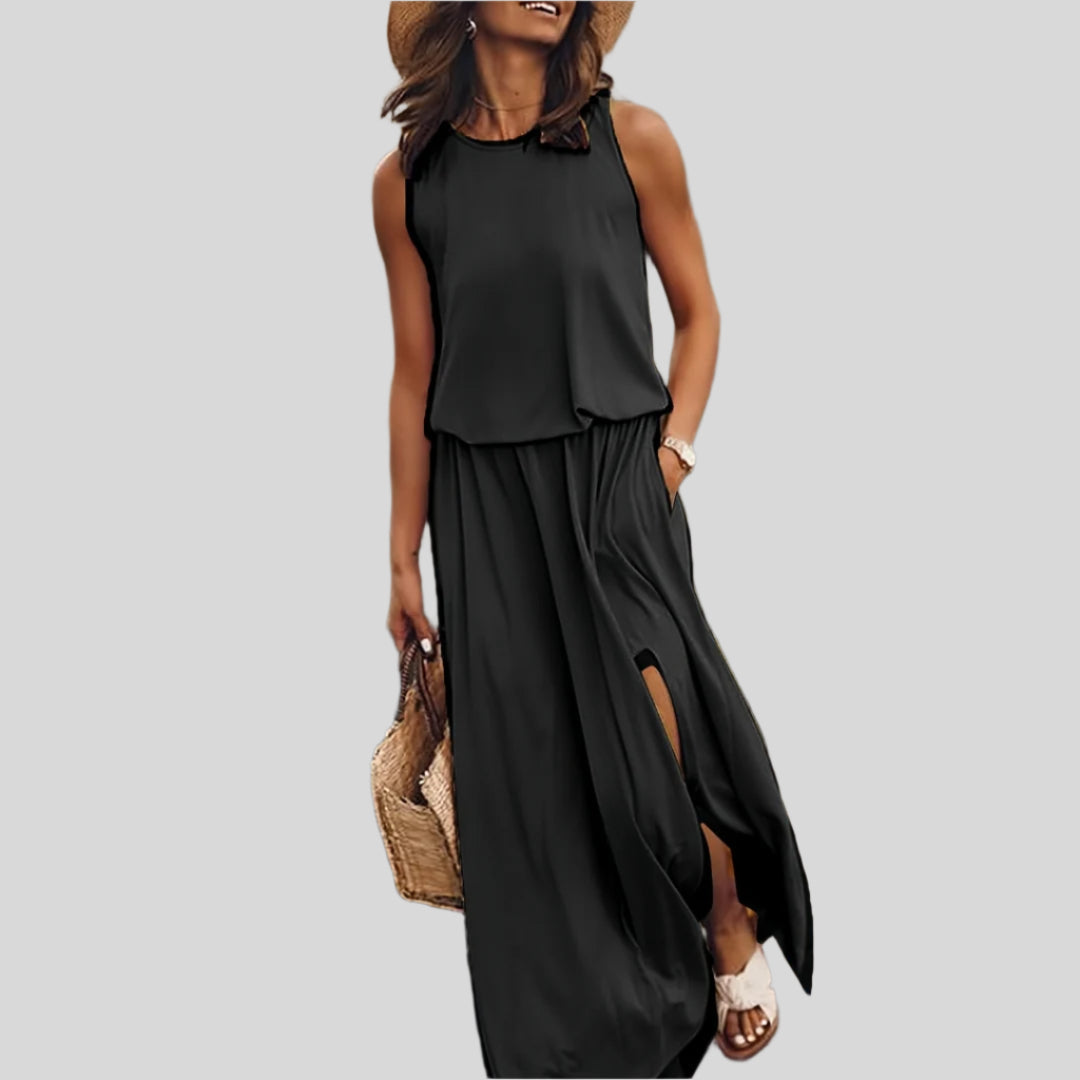 Elegantes Ärmelloses Sommerkleid | Maxi