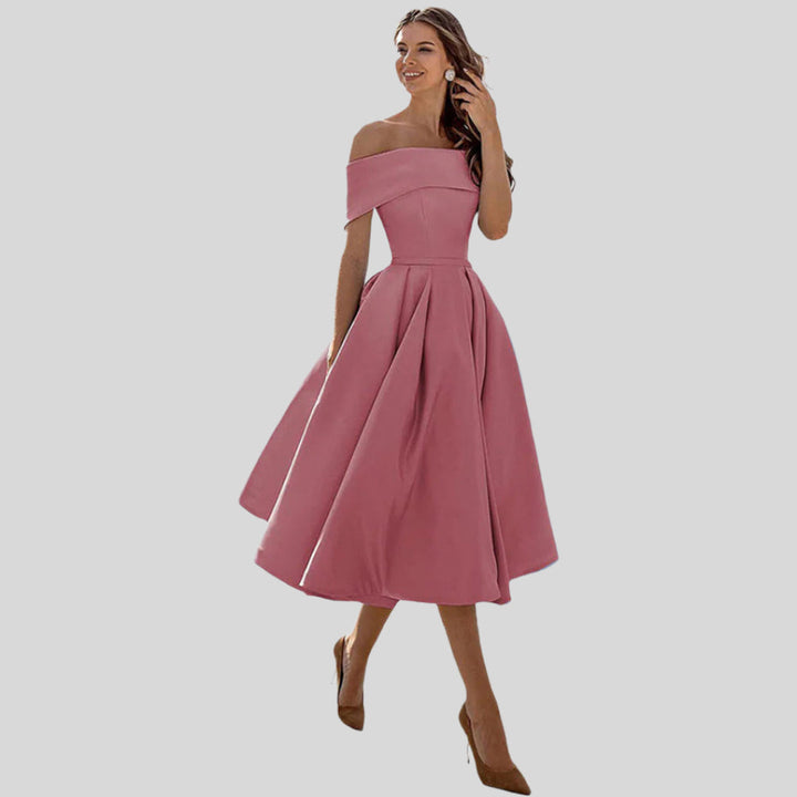 Melanie | Damen Mode Trägerlos Partykleid | Lässig
