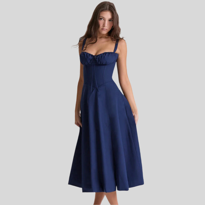 Blumenprint Sommerkleid | Midi