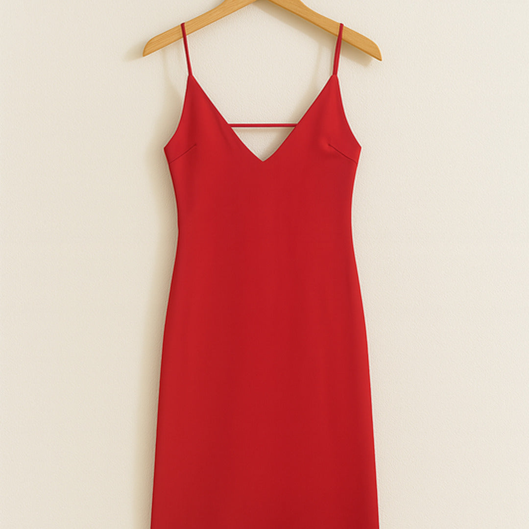 Elegantes Sommerkleid mit V-Ausschnitt | Midi