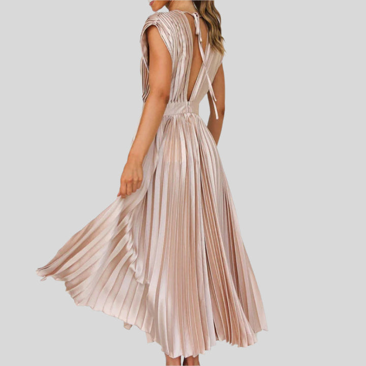 Zivara | Damen Tiefes V-Ausschnitt Sommer Kleid | Maxi
