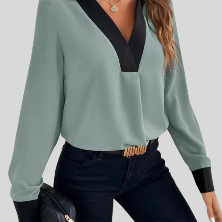 Elegante Bluse | V-Ausschnitt