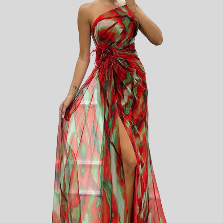 Asymmetrisches One-Shoulder-Maxikleid | Sommer