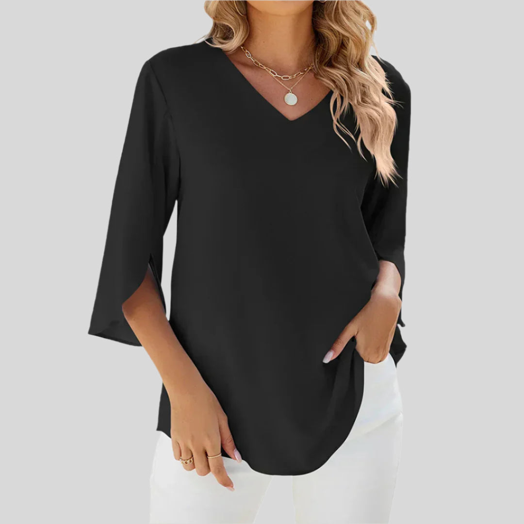Elegante Bluse | V-Ausschnitt