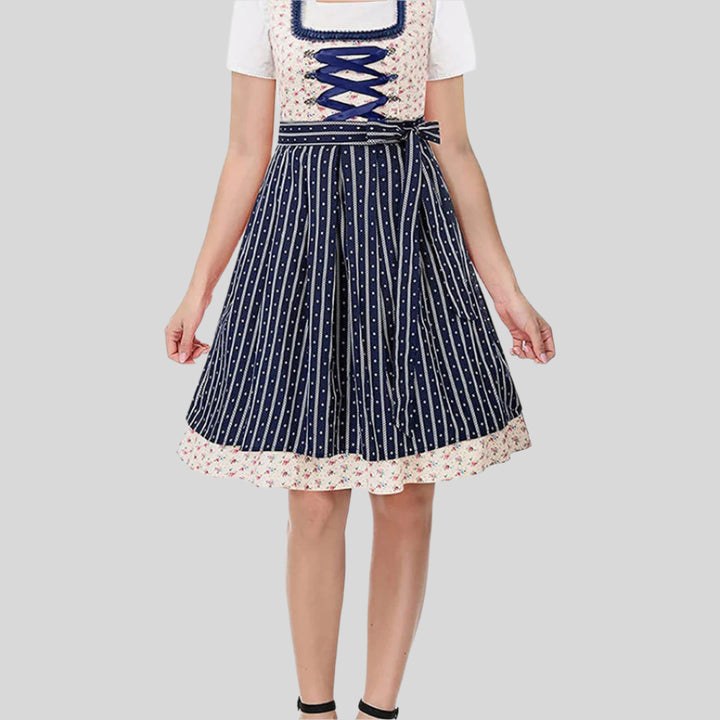 Elegantes Blaues Oktoberfest-Dirndlkleid | Mini