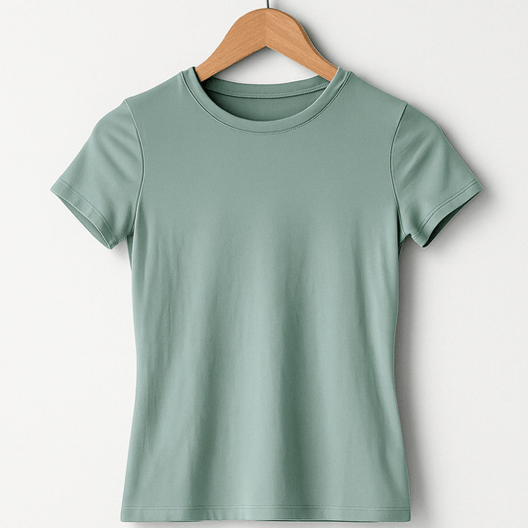 Elegantes Crop-Top mit Rundhalsausschnitt | Kurzarm