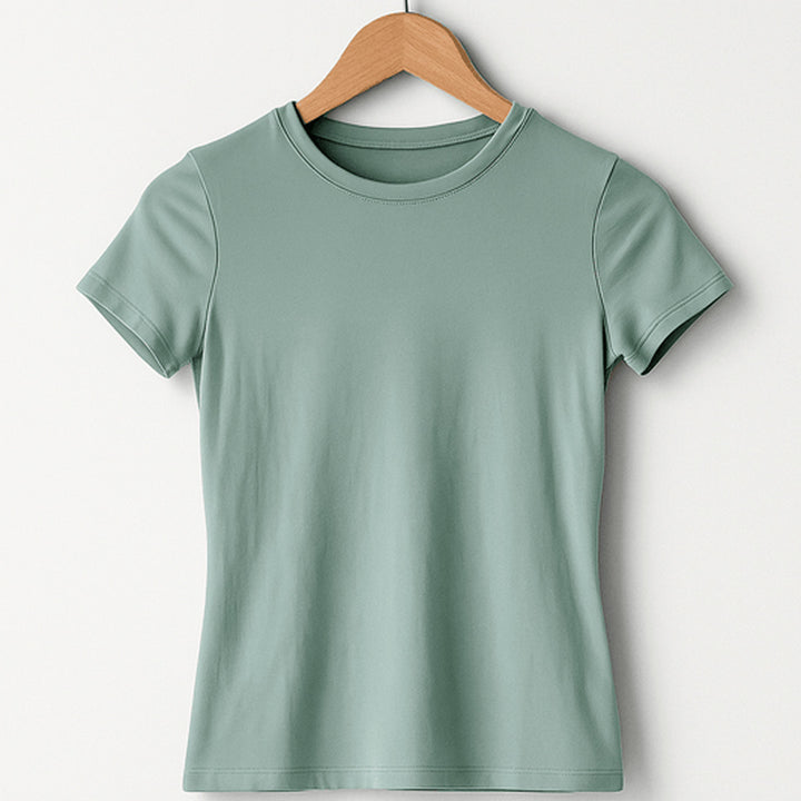 Elegantes Crop-Top mit Rundhalsausschnitt | Kurzarm
