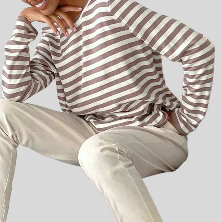 Skylar | Damen Gestreifter Pullover | Sommer