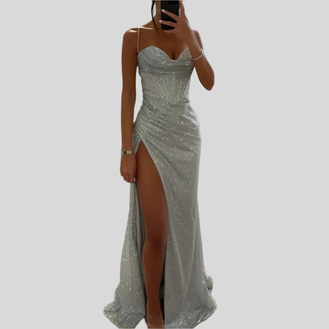 Lynova | Damen Elegantes Ärmelloses Abendkleid | Maxi