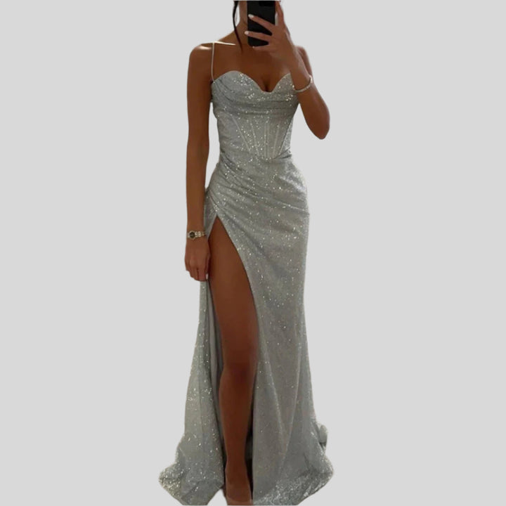 Lynova | Damen Elegantes Ärmelloses Abendkleid | Maxi