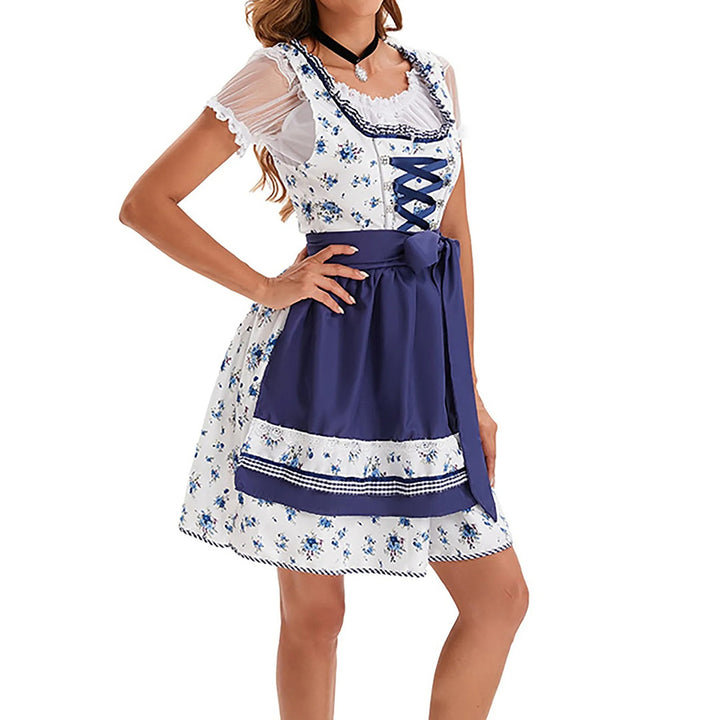 Stilvolles Blaues Oktoberfest-Dirndl | Mini
