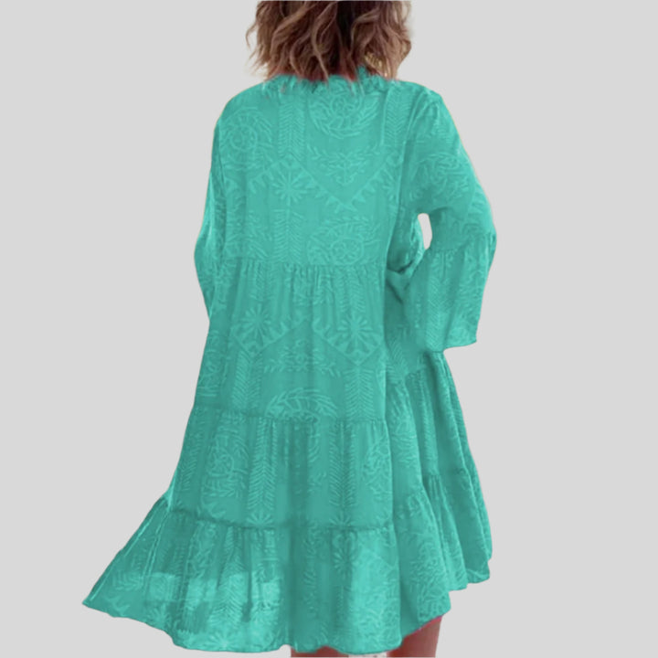 Moira | Damen Elegantes V Ausschnitt Sommerkleid | Midi