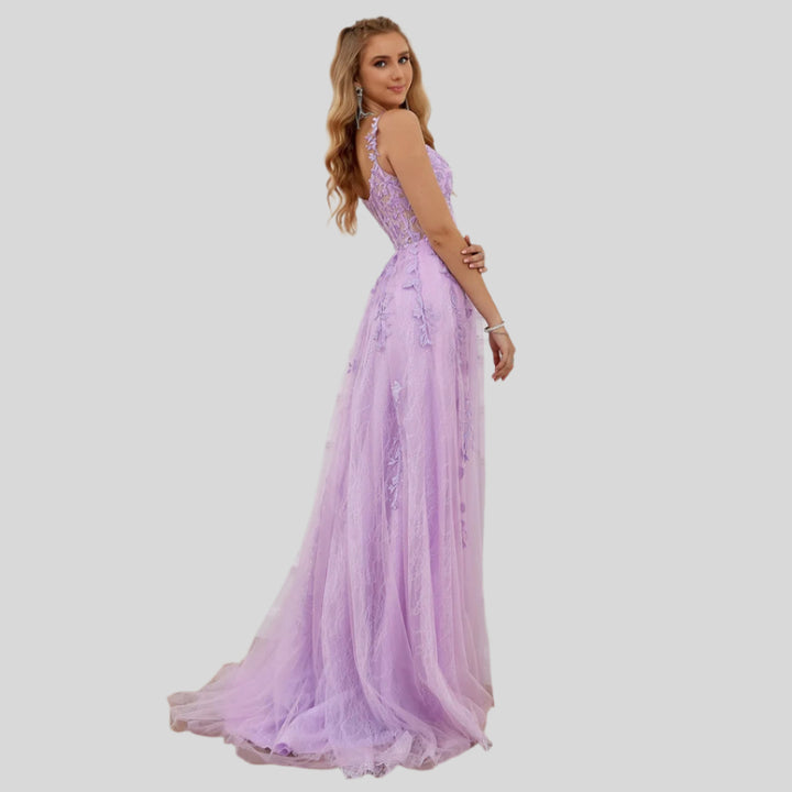 Odelis | Damen Stilvolles Schulterfreies Kleid | Maxi
