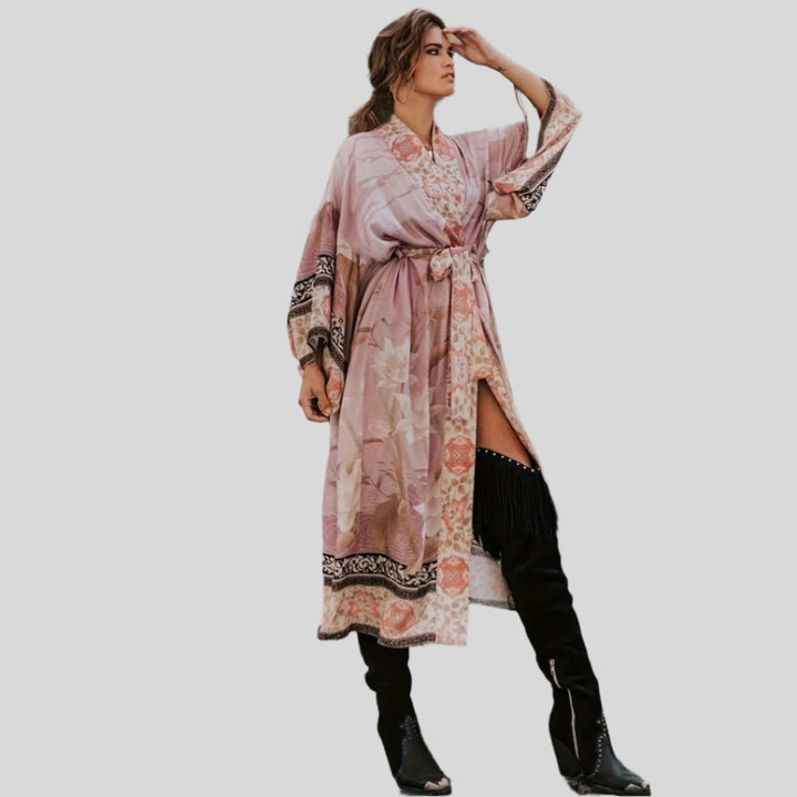 Telya | Damen Elegant Lockeres Kleid | Midi