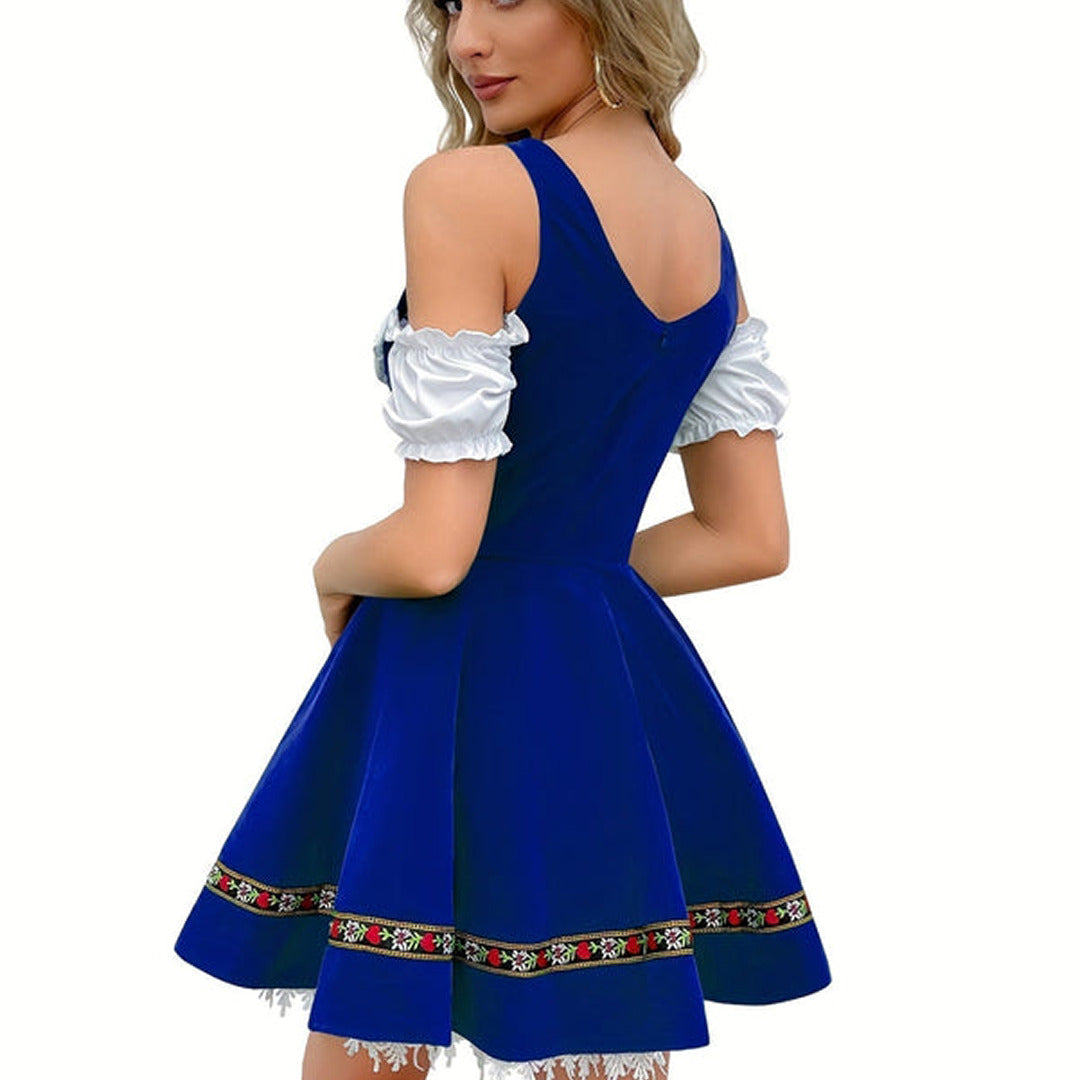 Blaues Oktoberfest-Dirndlkleid | Mini
