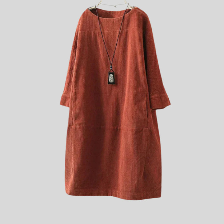 Tilly | Damen Elegant Langarm Kleid | Midi