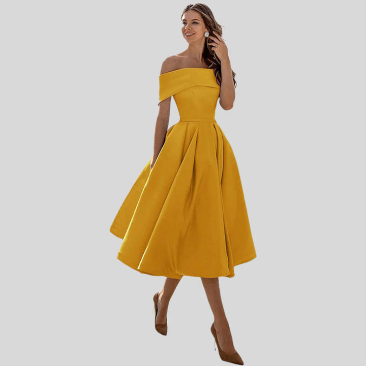 Melanie | Damen Mode Trägerlos Partykleid | Lässig