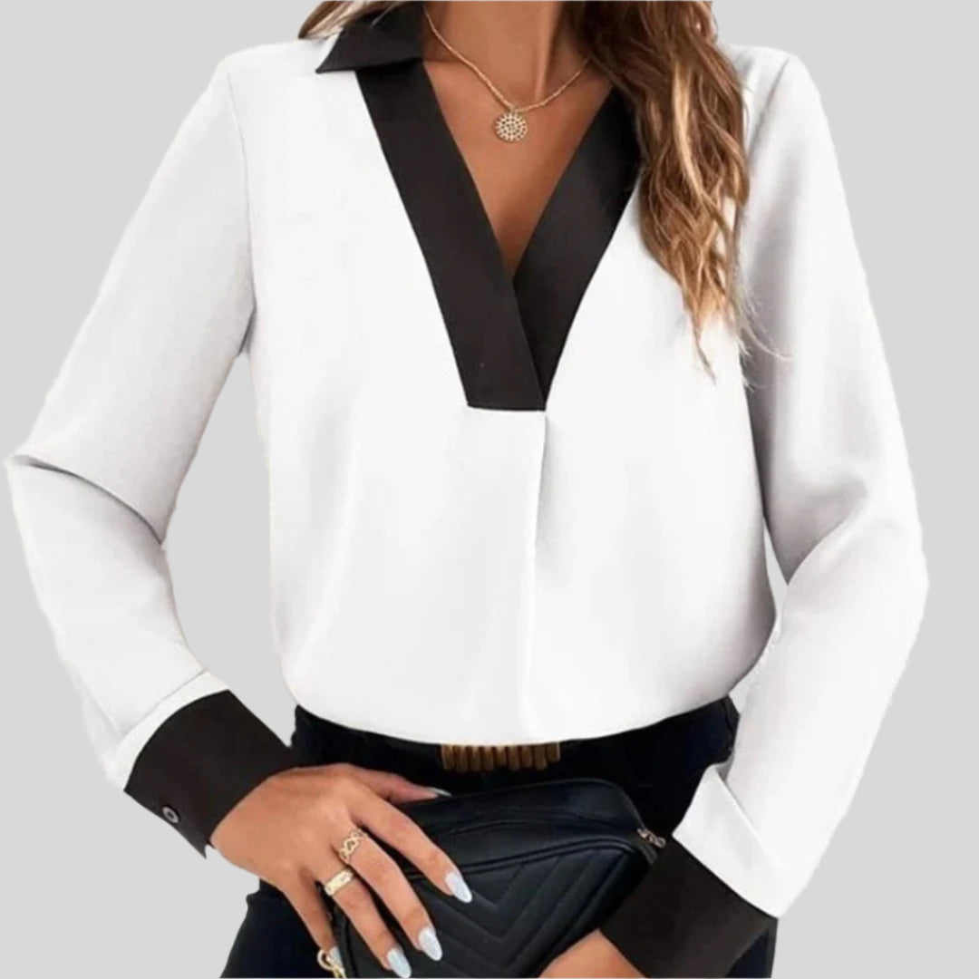 Elegante Bluse | V-Ausschnitt