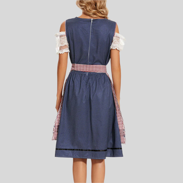 Schulterfreies Traditionelles Oktoberfest-Dirndlkleid | Midi