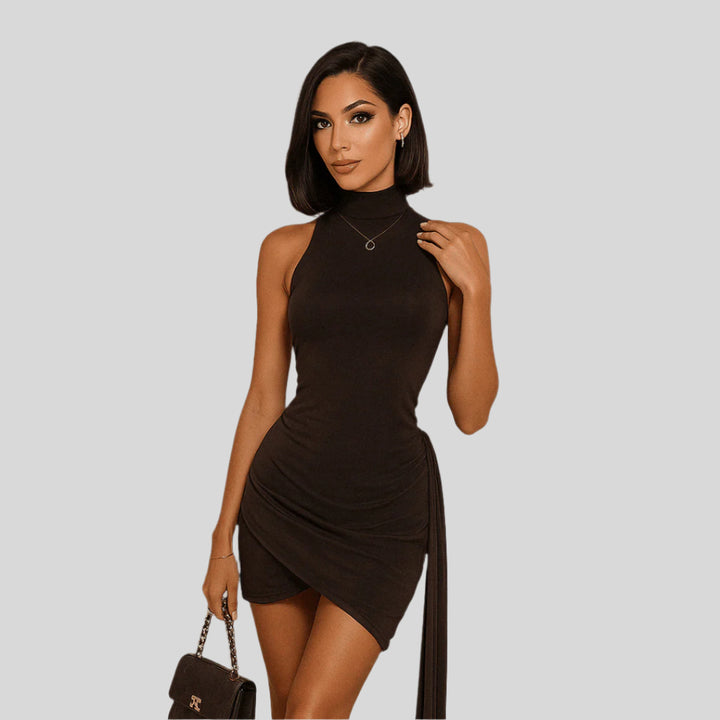 Elegantes Hochgeschlossenes Minikleid | Outdoor