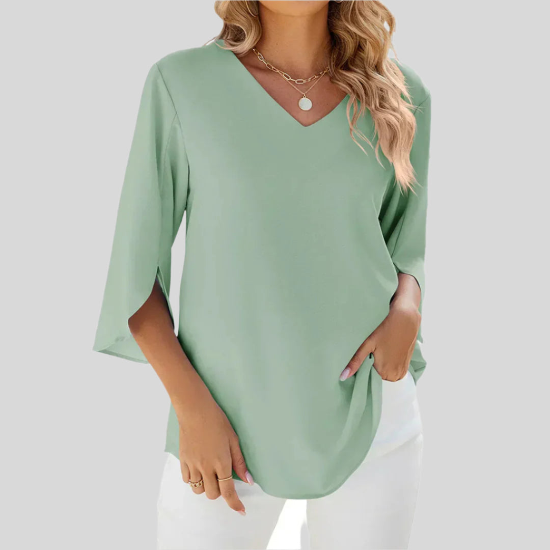 Elegante Bluse | V-Ausschnitt