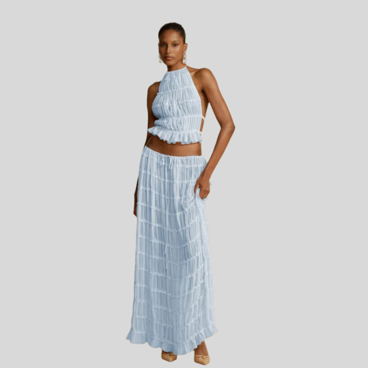 Ysella | Damen Leichtes Zweiteiliges Set | Elegant