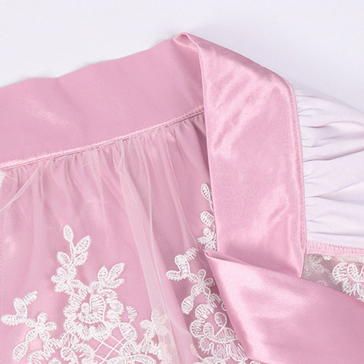 Oktoberfest-Dirndl in Grau und Rosa | Midi