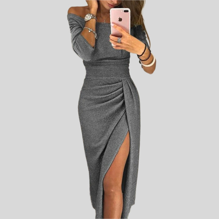 Schulterfreies Sommerkleid | Maxi