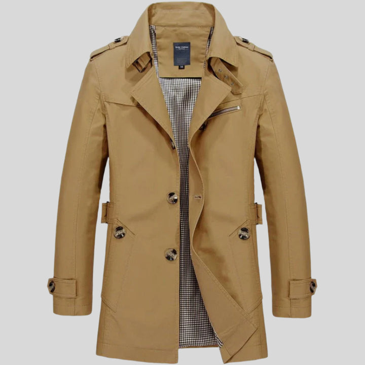 Folke | Herren Winter Trenchcoat mit langen Ärmeln | Elegant