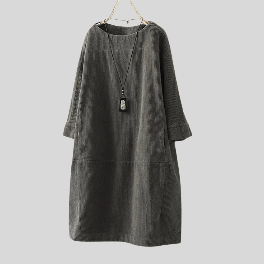 Tilly | Damen Elegant Langarm Kleid | Midi
