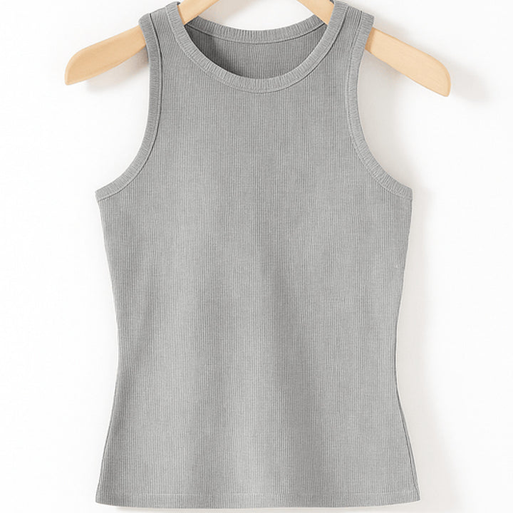 Elegantes geripptes Tanktop | Ärmellos