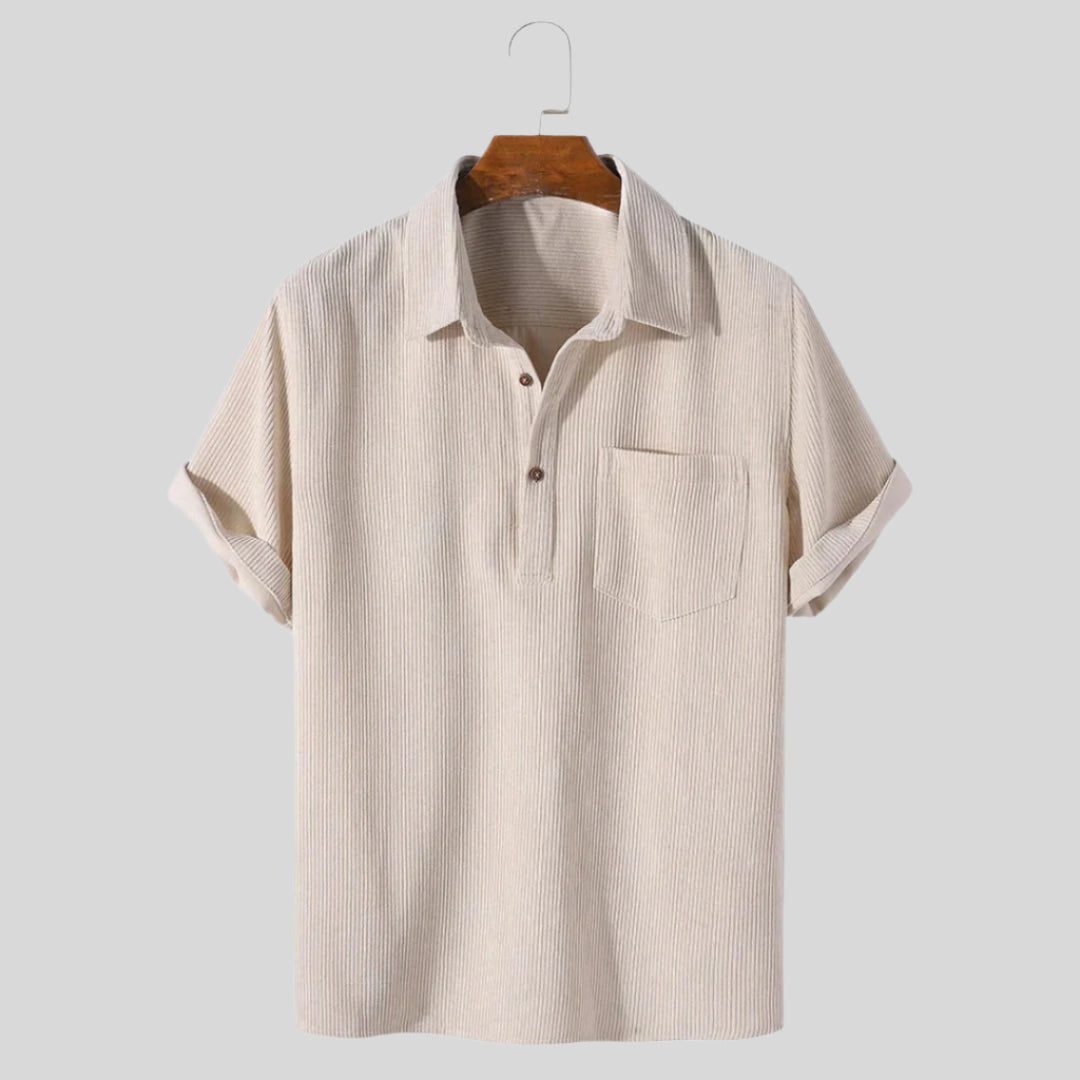 Calyx | Herren Klassisches Kurzarm Hemd | Bequem